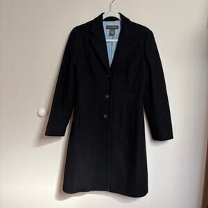 Banana Republic Long Black Wool Coat